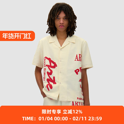Arte RED PRINT SHIRT 印花宽松短袖衬衫