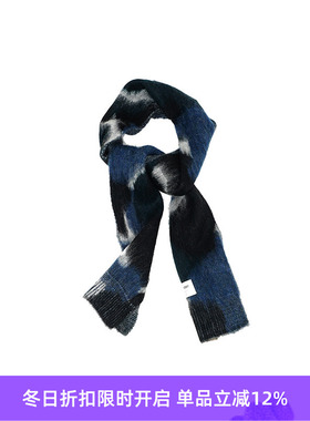 and wander mix color shaggy knit stole拼色马海毛羊毛混纺围巾
