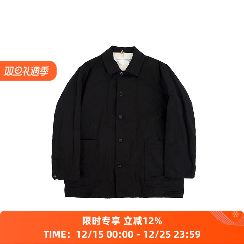 YAECA Short Overcoat(Unisex) 男女中性款棉麻宽松短风衣外套