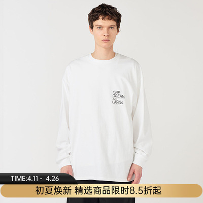 nanamica OOAL Graphic L/S Tee 男女款有机棉宽松圆领长袖T恤