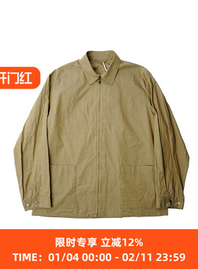 blurhms Chambray Zip Shirt 高密度超长棉拉链长袖衬衫