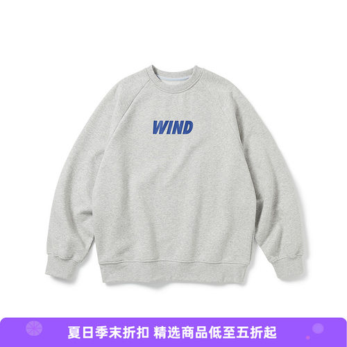 WHEELS and WIND 男女中性款运动风圆领卫衣