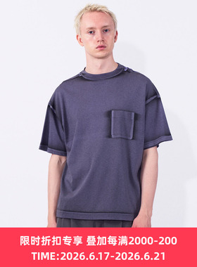 YOKE All-over Pigment Printed T-shirt手工制艺术家涂鸦短袖T恤