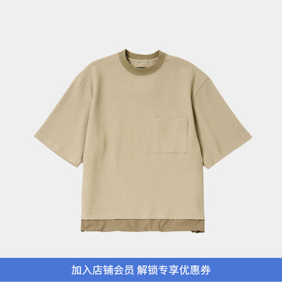 meanswhile Waffle S/S Tee 吸水速干SOLOTEX面料华夫格短袖T恤