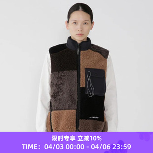 boa and wander Mix 男女中性拼接抓绒马甲 vest