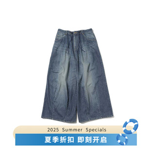 H.D. Pant Needles Buggy 12OZ水洗做旧男女款 牛仔直筒阔腿裤