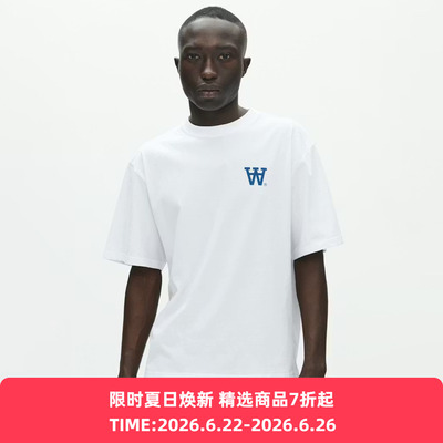 Wood Wood Liam tee fence 印花LOGO圆领短袖T恤