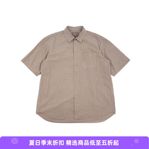 YOKO SAKAMOTO REGULAR COLLAR S/S SHIRT 天然植物染色短袖衬衫
