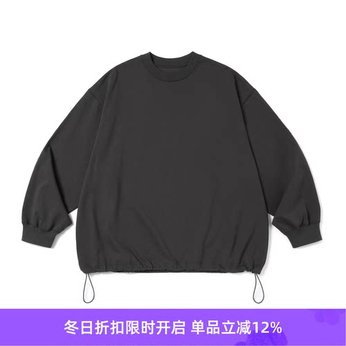 PRIMEE圆领廓形长袖T恤