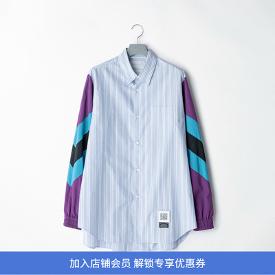 FumitoGanryu拼接防风衬衫夹克