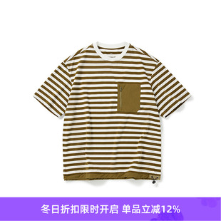 条纹圆领T恤 WHEELS 速干廓形短袖 WIND 男女TEE and