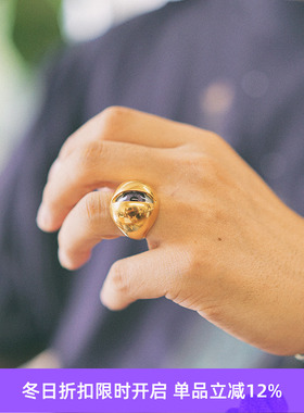 UNDERCOVER925银镀金戒指