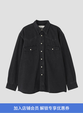 STUDIO NICHOLSON SHIRTS - DENIM SHIRT 8OZ水洗牛仔夹克外套