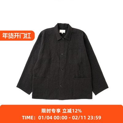 YOKO SAKAMOTO COVERALL 麻质工装夹克外套