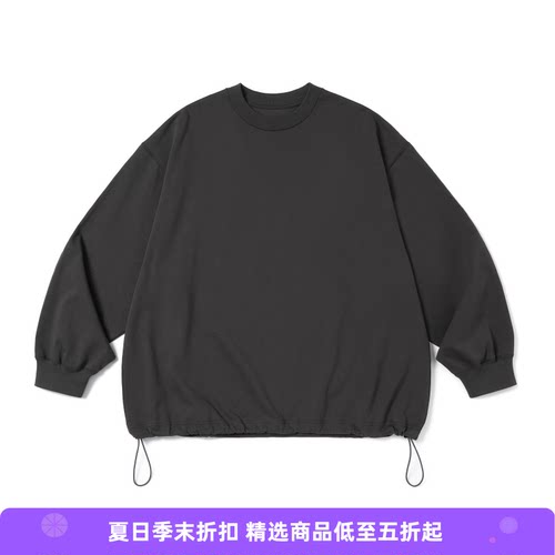 PRIMEE圆领廓形长袖T恤