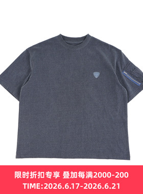 is-ness Arm Pocket T-Shirt 复古军事风圆领短袖T恤