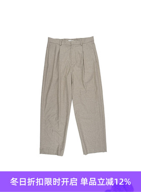 ATON MERINO COLLEGE FLANNEL WIDE PANTS美利奴羊毛法兰绒阔腿裤