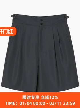 Irenisa TWO TUCKS WIDE SHORTS 羊毛混纺立体剪裁休闲阔腿短裤