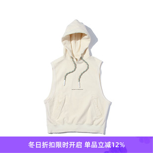 SWEAT HOODY VEST 再生棉廓形连帽马甲 中性款