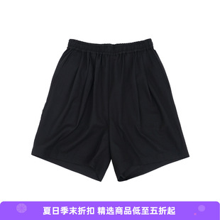 N.HOOLYWOOD 2TUCK EASY HALF PANTS 羊毛混纺自然垂坠宽松短裤