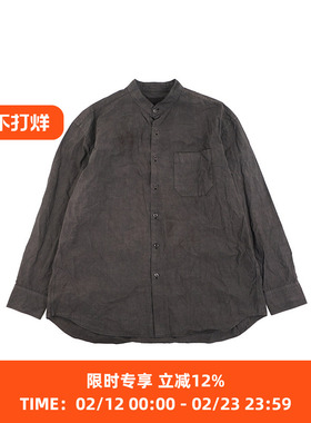 YOKO SAKAMOTO BAND COLLAR SHIRT 天然植物染色长袖衬衫