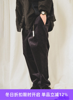 PRIMEE CORDUROY LOOSE TAPERED PANTS灯芯绒宽松锥形九分休闲裤