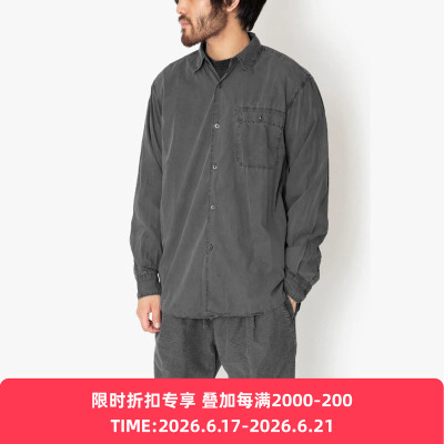 hobo然染色工装长袖衬衫