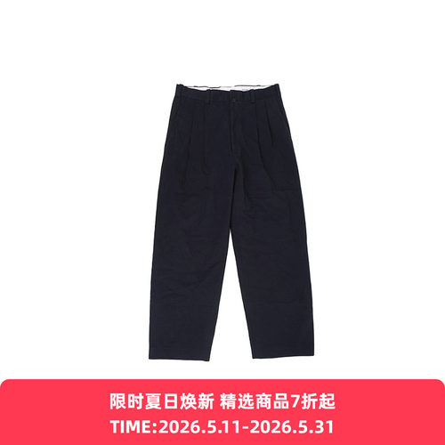 YAECA Two-Tuck Straight(Man) 男装经典双摺宽松廓形卡其裤