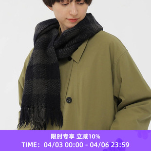 CHECK MHL CHUNKY WOOL 羊毛格子围巾 SCARF