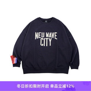 ness SHIRTS NEU SWEAT 音乐系列复古新浪潮圆领套头卫衣 WAVE