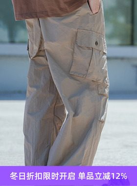 PRIMEE 机能性廓形工装裤 多袋休闲伞兵裤 宽松长裤