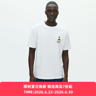 Wood Wood Ace tee cone 哥本哈根印花圆领短袖T恤