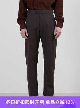 YOKE STRAIGHT FIT TROUSERS 高密度澳洲羊毛修身长裤