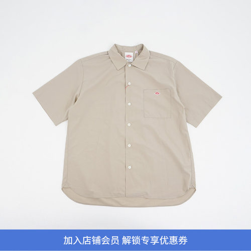 DANTON WORK SHIRT S/S 男装纯棉府绸短袖工装衬衫