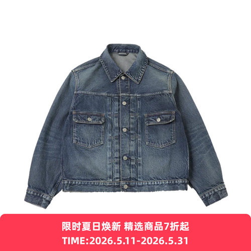 blurhms 13.5oz 2nd Type Denim Jacket 自然做旧牛仔夹克外套