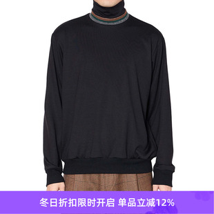 kolor 高领拼接混纺毛衣 Cut&sew