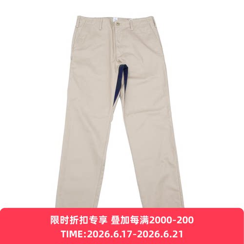 现货特价藤原裤裆拼接卡其裤