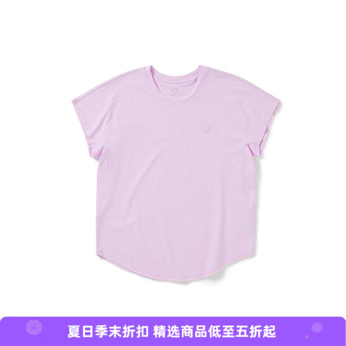 WHEELS and WIND 女式SOLOTEX吸水速干修身机能性圆领短袖T恤