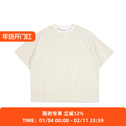 THING FABRICS TF Lose T-Shirt 日本今治毛巾面料超短绒宽松T恤
