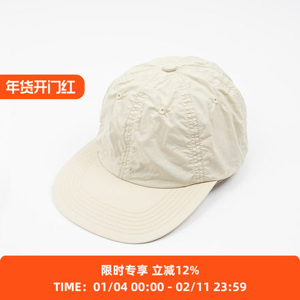 KIJIMA TAKAYUKI COTTON SILK 6PANEL CAP 棉丝混纺女式太阳帽