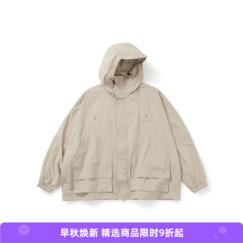 WHEELS and WIND 男女中性款宽松立体剪裁廓形连帽夹克