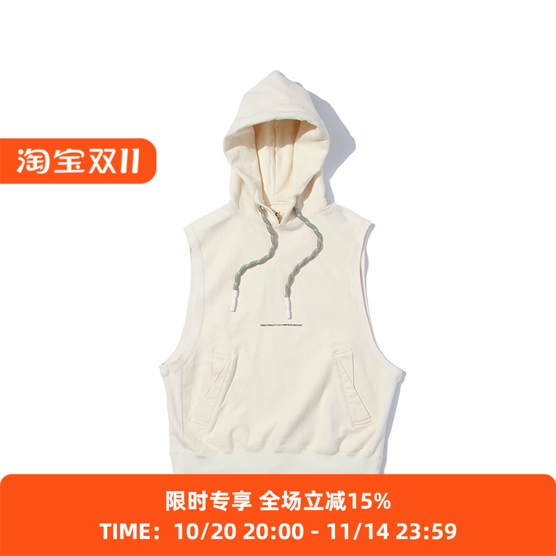 F/CE RE SWEAT HOODY VEST 中性款再生棉廓形连帽马甲