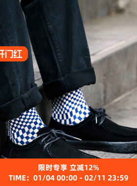 ROTOTO CHECKERBOARD PATTERN 日本奈良制格子纹复古针织袜子