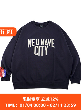 is-ness NEU WAVE SWEAT SHIRTS 音乐系列复古新浪潮圆领套头卫衣