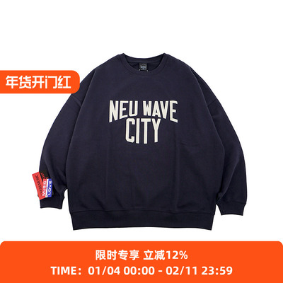 is-ness NEU WAVE SWEAT SHIRTS 音乐系列复古新浪潮圆领套头卫衣