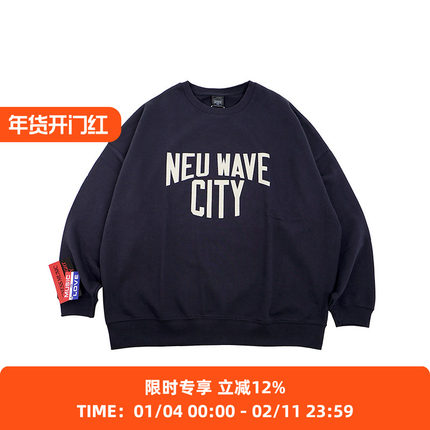 is-ness NEU WAVE SWEAT SHIRTS 音乐系列复古新浪潮圆领套头卫衣