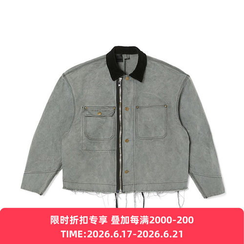 N.HOOLYWOOD WORK JACKET 水洗做旧宽松廓形工装夹克外套