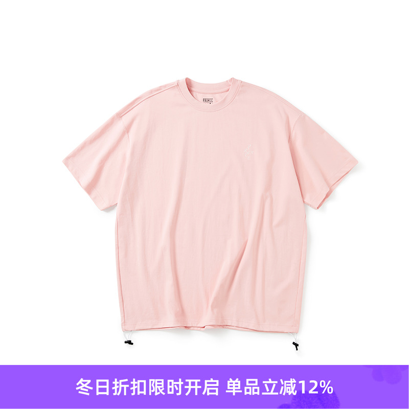 PRIMEE 下摆抽绳廓形短袖圆领T恤