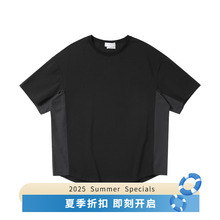 PRIMEE Cotton Polyester Dot Air mixed Tee精梳棉涤拼接机能T恤