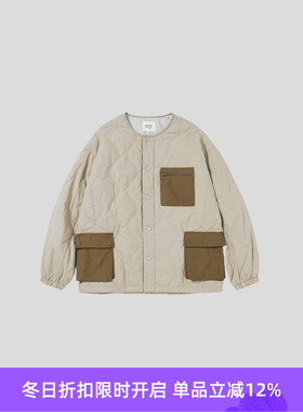 PRIMEE 男女中性款绗棉无领夹克外套